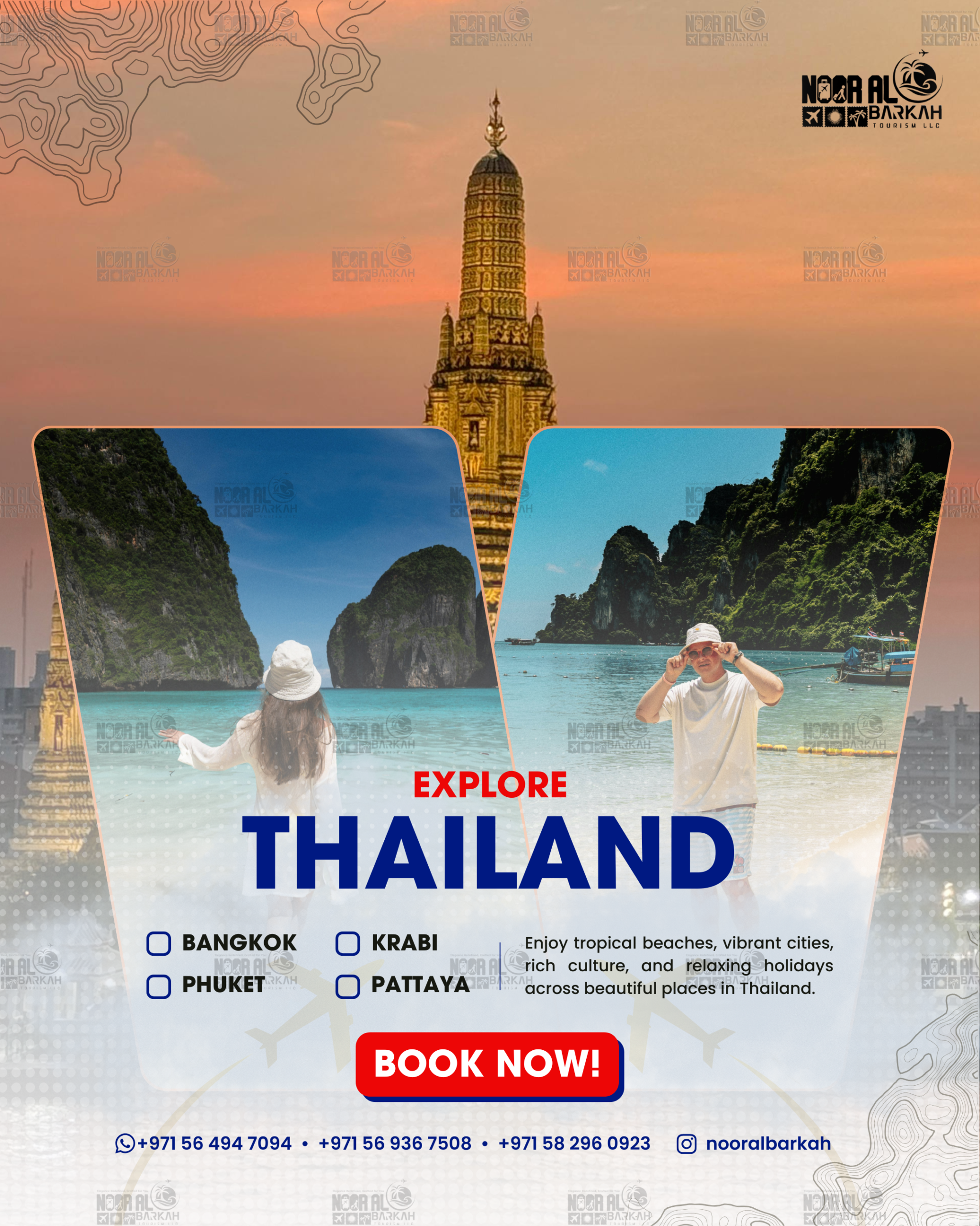 Promotional Flyer for a Thailand Tour Package