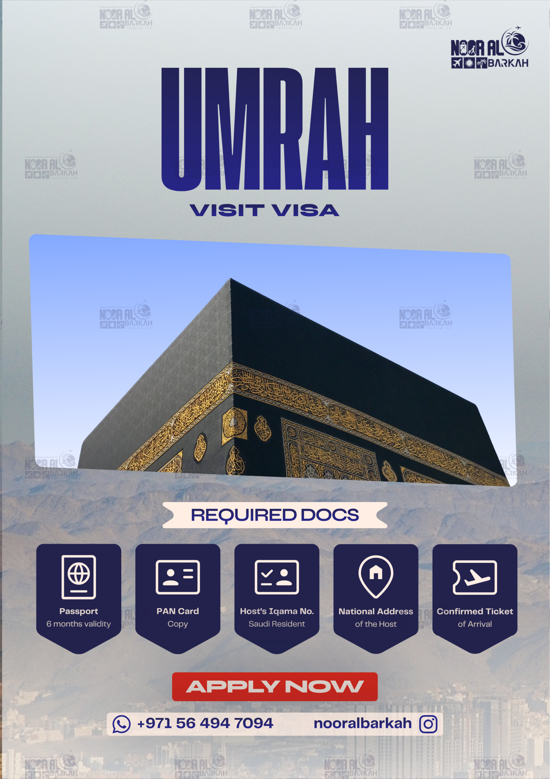 Promotional Flyer for Umrah Visit Visas
