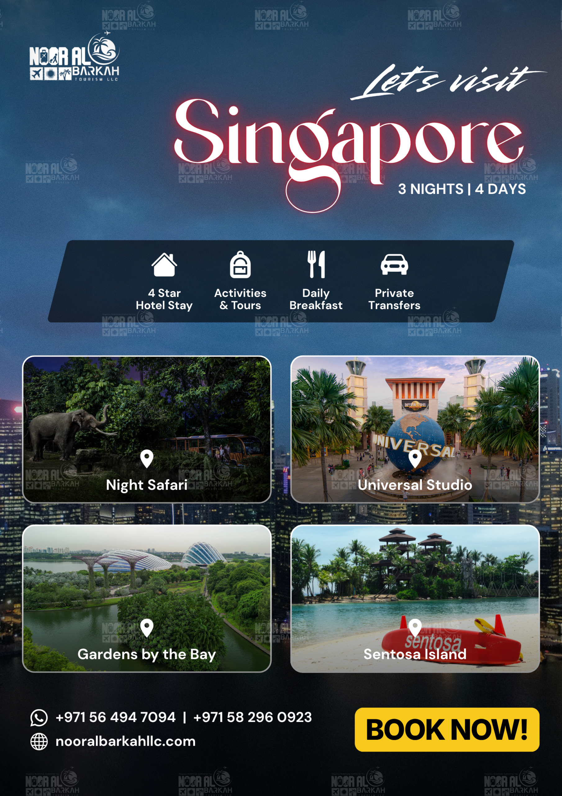 Promotional Flyer for a Singapore Tour Package